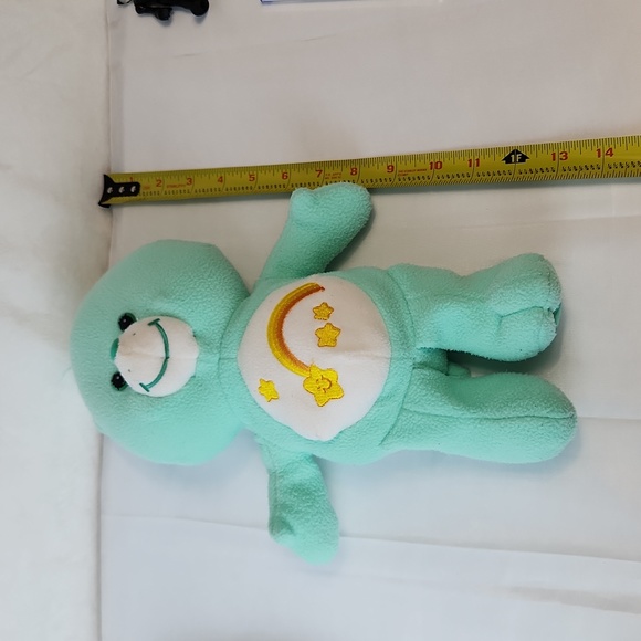 Care Bears Wish Bear Plush Toy Stuffed Animal Green 2005 - Picture 11 of 11